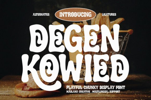 Degen Kowied: The Bold, Psychedelic Font for Maximum Impact
