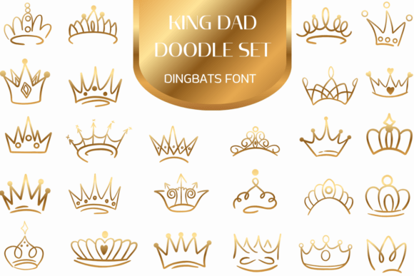 Design Like Royalty: The King Dad Doodle Set for Every Creator