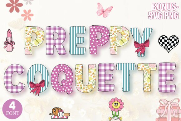 Designing with Charm: The Preppy Coquette Decorative Font Bundle