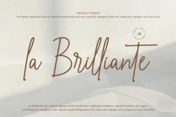 La Brilliante: A Natural Handwriting Font for Elegant Projects