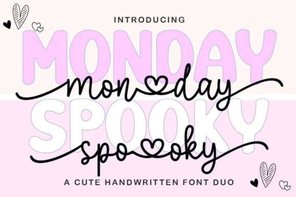 Monday Spooky Script: A Font Duo That Feels Like a Hug