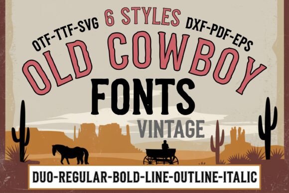 Old Cowboy Bundle: Authentic Western Typography for Bold Designs