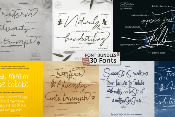 Thirty Handwritten Fonts to Transform Your Creative Projects