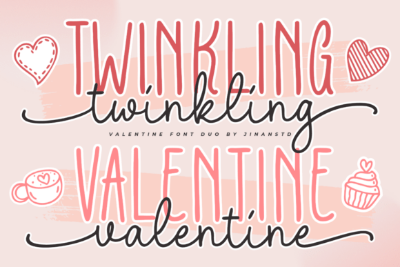 Twinkling Valentine Duo: A Typeface for Modern Romance
