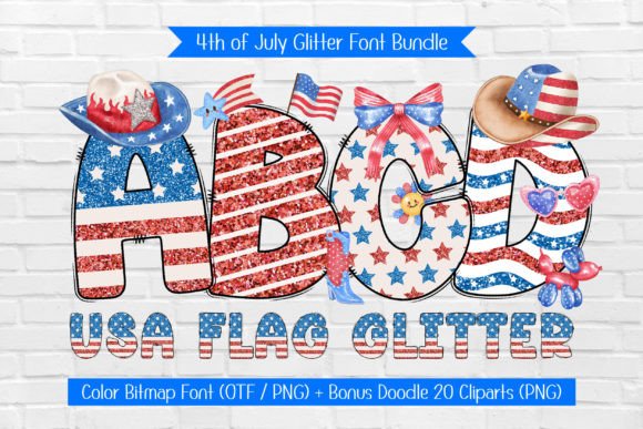 USA Flag Glitter: A Typeface That Sparkles with Patriotism
