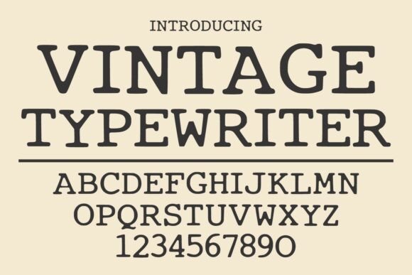Vintage Typewriter: A Typeface with Old-School Soul